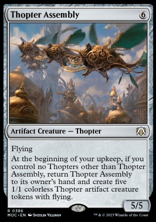 (386) Magic The Gathering Commander: March of the Machine Single: Thopter Assembly  Rare
