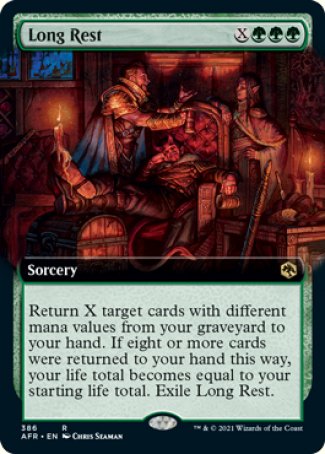(386) Magic The Gathering Adventures in the Forgotten Realms: Extras Single: Long Rest  Rare