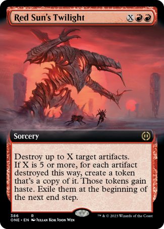(386) Magic The Gathering Phyrexia: All Will Be One: Extras Single: Red Sun's Twilight Holo Rare
