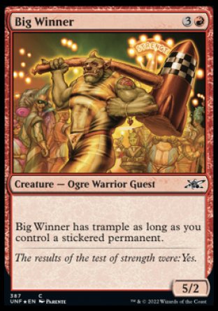 (387) Magic The Gathering Unfinity: Extras Single: Big Winner Holo Common