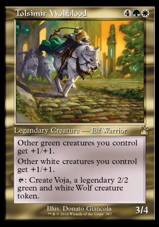 (387) Magic The Gathering Ravnica Remastered: Extras Single: Tolsimir Wolfblood (V.1)  Rare
