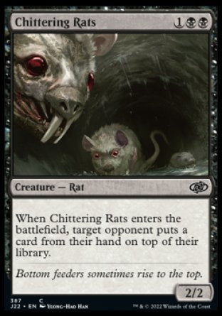 (387) Magic The Gathering Jumpstart 2022 Single: Chittering Rats  Common