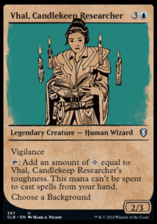 (387) Magic The Gathering Commander Legends: Battle for Baldur's Gate: Extras Single: Vhal, Candlekeep Researcher (V.2)  Uncommon