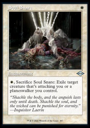 (387) Magic The Gathering Modern Horizons 2: Extras Single: Soul Snare (V.1) Holo Uncommon
