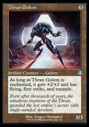 (387) Magic The Gathering Dominaria Remastered: Extras Single: Thran Golem  Uncommon