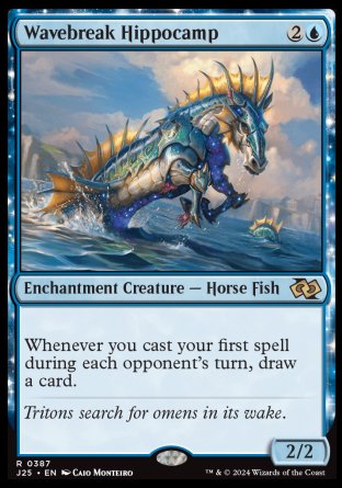 (387) Magic The Gathering Foundations Jumpstart Single: Wavebreak Hippocamp  Rare