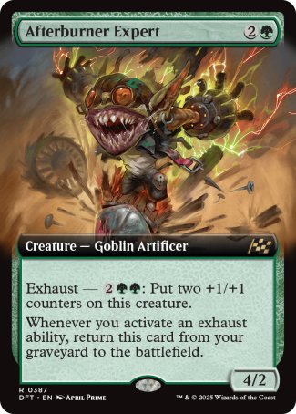 (387) Magic The Gathering Aetherdrift: Extras Single: Afterburner Expert  Rare