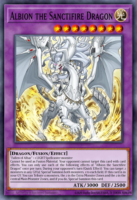 (082) YuGiOh TCG MP24: 25th Anniversary Tin: Dueling Mirrors Single: Albion the Sanctifire Dragon  Secret Rare