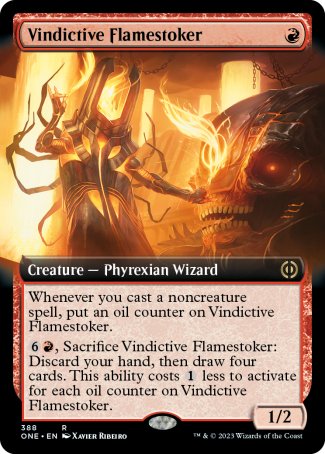 (388) Magic The Gathering Phyrexia: All Will Be One: Extras Single: Vindictive Flamestoker  Rare