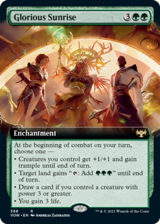 (388) Magic The Gathering Innistrad: Crimson Vow: Extras Single: Glorious Sunrise  Rare