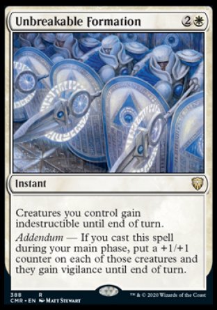 (388/361) Magic The Gathering Commander Legends: Extras Single: Unbreakable Formation  Rare