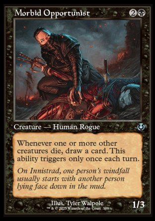 (388) Magic The Gathering Innistrad Remastered: Extras Single: Morbid Opportunist Holo Uncommon