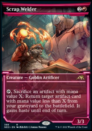 (388) Magic The Gathering Kamigawa: Neon Dynasty: Extras Single: Scrap Welder (V.1)  Rare