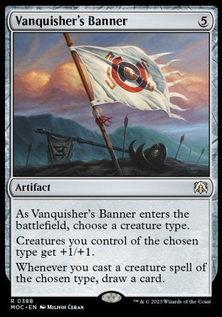 (388) Magic The Gathering Commander: March of the Machine Single: Vanquisher's Banner  Rare