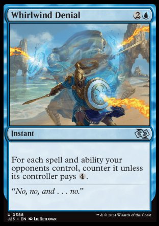 (388) Magic The Gathering Foundations Jumpstart Single: Whirlwind Denial  Uncommon