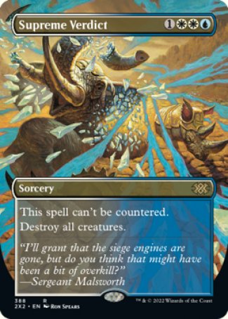 (388) Magic The Gathering Double Masters 2022: Extras Single: Supreme Verdict (V.1) Holo Rare