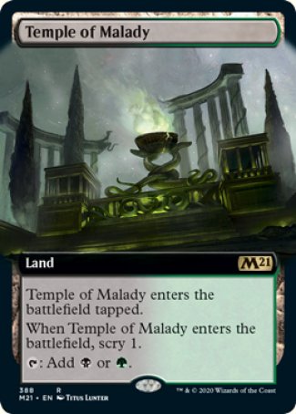 (388) Magic The Gathering Core 2021: Extras Single: Temple of Malady Holo Rare