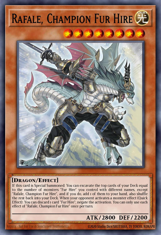 (253) YuGiOh TCG MP19: 2019 Gold Sarcophagus Tin Mega Pack Single: Rafale, Champion Fur Hire  Common