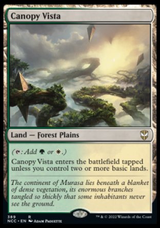 (389) Magic The Gathering Commander: Streets of New Capenna Single: Canopy Vista  Rare