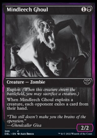(389) Magic The Gathering Innistrad: Double Feature Single: Mindleech Ghoul Holo Common