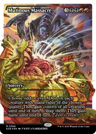 (389) Magic The Gathering Edge of Eternities: Extras Single: Mutinous Massacre (V.3) Holo Mythic