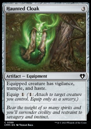 (389) Magic The Gathering Commander Masters Single: Haunted Cloak  Common