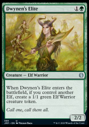 (389) Magic The Gathering Jumpstart Single: Dwynen's Elite  Uncommon
