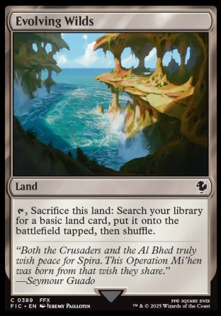 (389) Magic The Gathering Commander: Magic: The Gathering - FINAL FANTASY: Collector's Edition Single: Evolving Wilds Holo Common