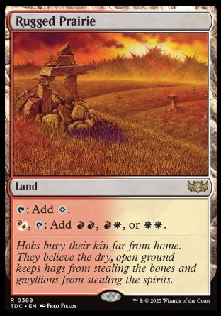 (389) Magic The Gathering Commander: Tarkir: Dragonstorm Single: Rugged Prairie  Rare