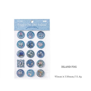 Decorative Stickers: 3D Sealing Wax: Island Fog