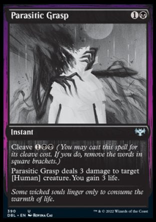 (390) Magic The Gathering Innistrad: Double Feature Single: Parasitic Grasp  Uncommon