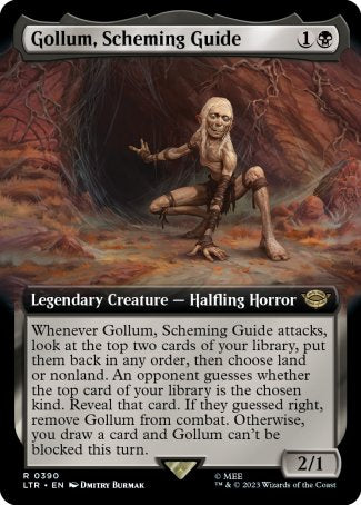 (390) Magic The Gathering The Lord of the Rings: Tales of Middle-earth: Extras Single: Gollum, Scheming Guide (V.2)  Rare
