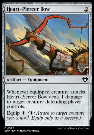 (390) Magic The Gathering Commander Masters Single: Heart-Piercer Bow  Common