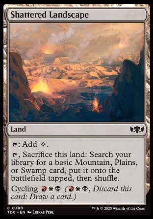 (390) Magic The Gathering Commander: Tarkir: Dragonstorm Single: Shattered Landscape  Common