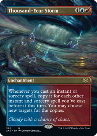 (390) Magic The Gathering Double Masters 2022: Extras Single: Thousand-Year Storm (V.1)  Rare