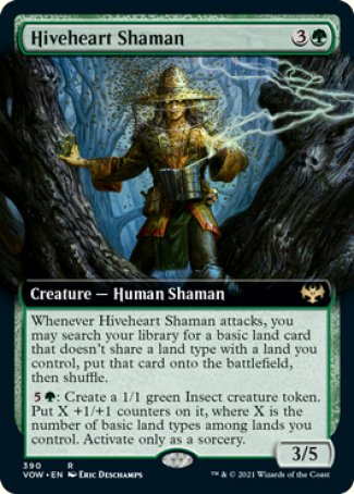 (390) Magic The Gathering Innistrad: Crimson Vow: Extras Single: Hiveheart Shaman Holo Rare
