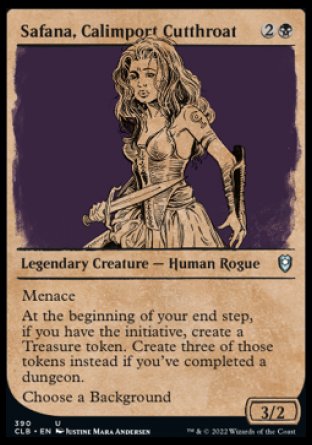 (390) Magic The Gathering Commander Legends: Battle for Baldur's Gate: Extras Single: Safana, Calimport Cutthroat (V.2)  Uncommon