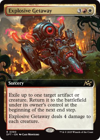 (390) Magic The Gathering Aetherdrift: Extras Single: Explosive Getaway (V.1) Holo Rare