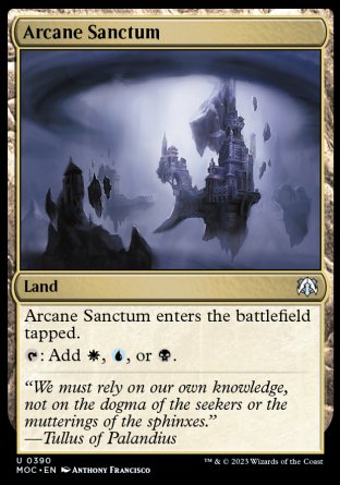 (390) Magic The Gathering Commander: March of the Machine Single: Arcane Sanctum  Uncommon