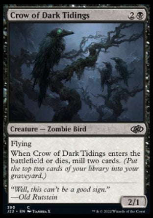(390) Magic The Gathering Jumpstart 2022 Single: Crow of Dark Tidings  Common