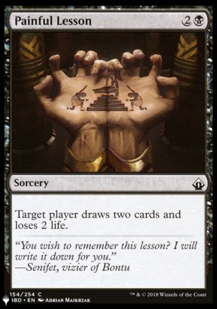 (154) Magic The Gathering The List Single: Painful Lesson  Common