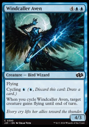 (390) Magic The Gathering Foundations Jumpstart Single: Windcaller Aven  Common