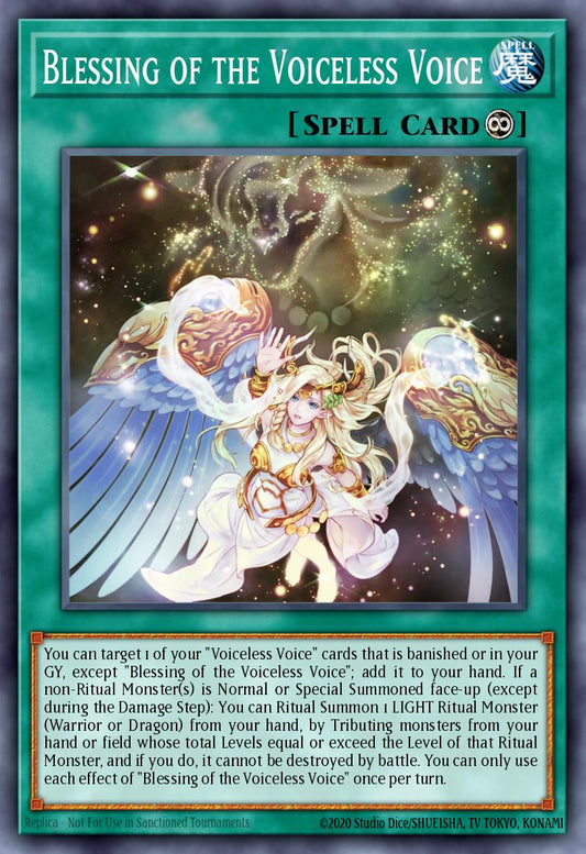(062) YuGiOh TCG LEDE: Legacy of Destruction Single: Blessing of the Voiceless Voice  Super Rare