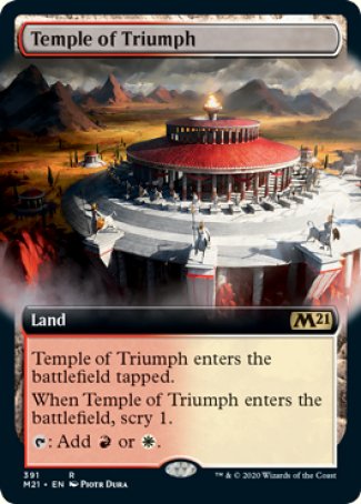 (391) Magic The Gathering Core 2021: Extras Single: Temple of Triumph  Rare