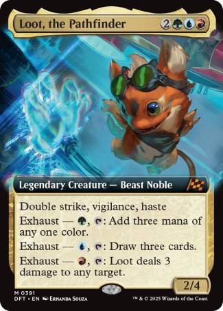 (391) Magic The Gathering Aetherdrift: Extras Single: Loot, the Pathfinder (V.1)  Mythic