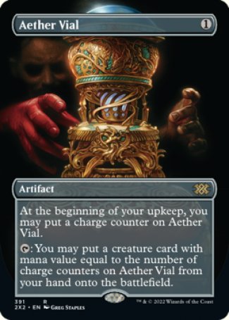 (391) Magic The Gathering Double Masters 2022: Extras Single: Aether Vial (V.1) Holo Rare