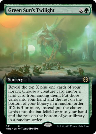 (391) Magic The Gathering Phyrexia: All Will Be One: Extras Single: Green Sun's Twilight Holo Rare