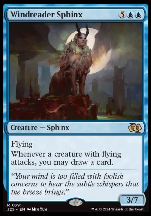 (391) Magic The Gathering Foundations Jumpstart Single: Windreader Sphinx  Rare