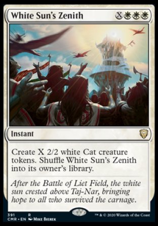 (391/361) Magic The Gathering Commander Legends: Extras Single: White Sun's Zenith  Rare
