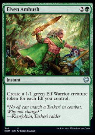 (391) Magic The Gathering Kaldheim: Extras Single: Elven Ambush  Uncommon